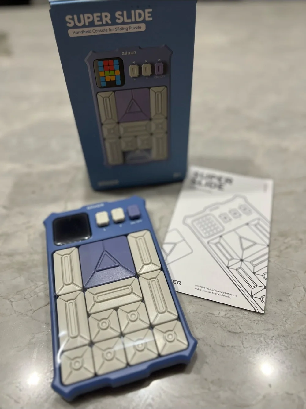 Super Slide Handheld Puzzle Game - Blue